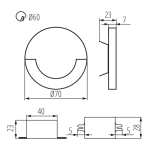 Подсветка ступеней лестницы светильники KANLUX SOLA LED AC-WW