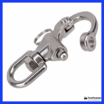 Карабин фаловый быстроразъемный с вертлюгом, 70 мм.