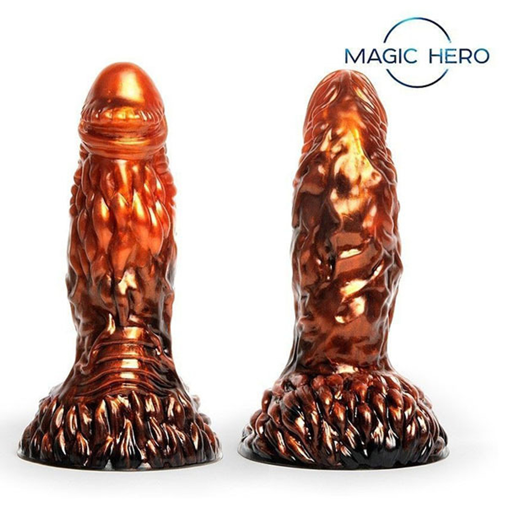 Фантазийный фаллоимитатор цвета бронзы 22см Bior Toys Magic Hero MH-13034
