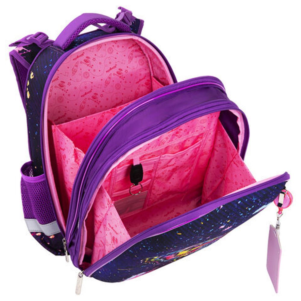 Ранец ЮНЛАНДИЯ EXTRA, с дополнительным объемом, "Colorful butterfly", 38х29х18 см, 270674