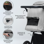 Коляска детская прогулочная BubaGo арт.BG 133-CH-1 MODEL BASS color/ цвет Light gray/ Светло серый