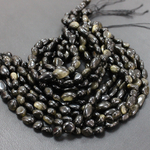 Обсидиан золотой галтовка бусины 6-9мм