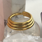 Кликер Three Rings PVD Yellow 1.2мм