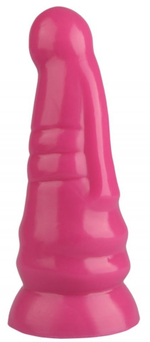 Розовая анальная втулка с круглой головкой - 20 см. (Цвет: розовый)