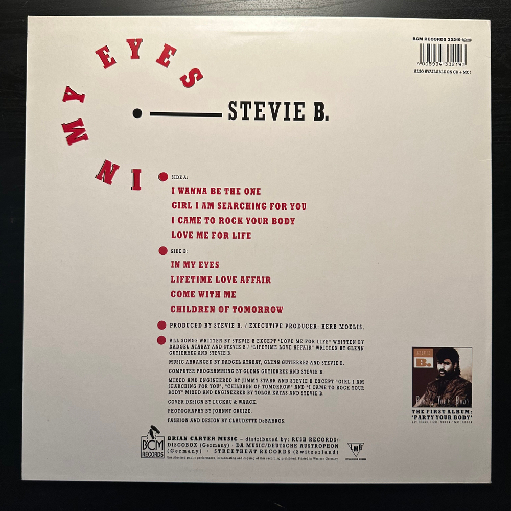 Stevie B - In My Eyes (Европа 1989г.)