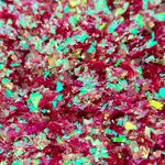 Хлопья Красный перламутр для дизайна ногтей, маникюра, бодиарта, макияжа...