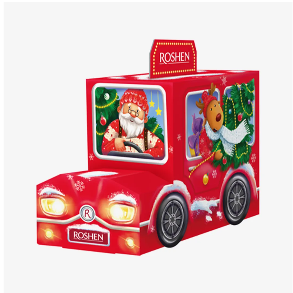 Новогодний подарок Roshen Машинка Деда Мороза 306 гр