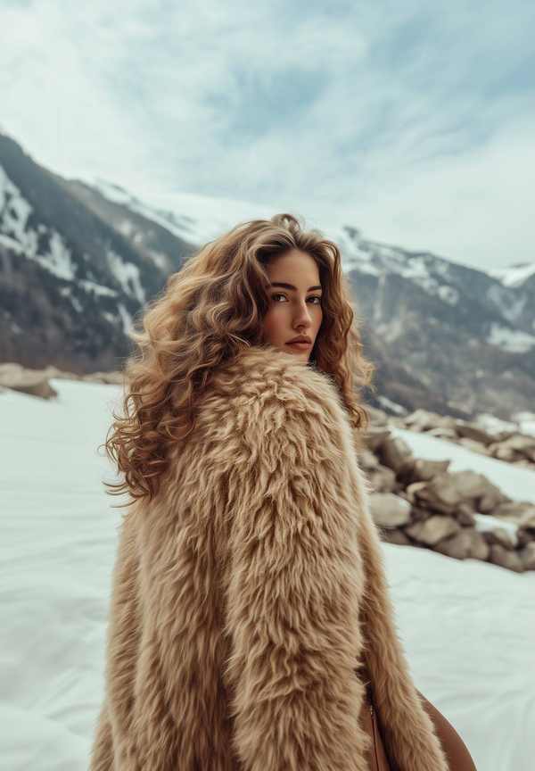 Дубленка двусторонняя Тиградо бежевая