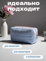 Косметичка пушистая голубая Ningbo Mascube MAS-JH0816-028-04
