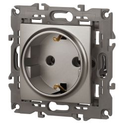 Розетка ЭРА Elegance 14-2101-16 2P+E Schuko, 16А-250В, титан