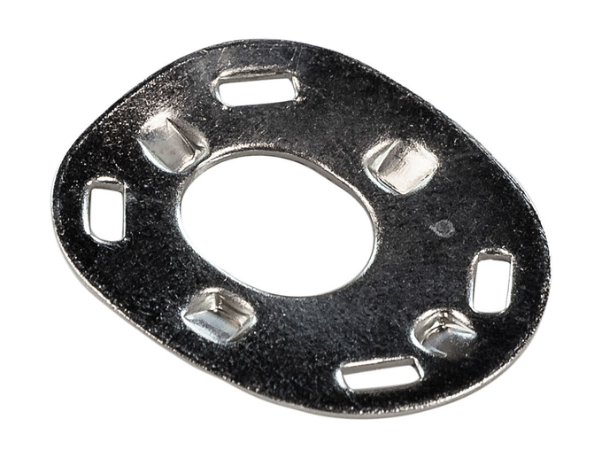 Шайба тентовой застежки DOT, никелированная латунь