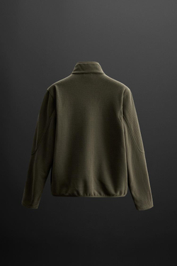 ZARA ТОЛСТОВКА POLARTEC © С ЗАСТЕЖКОЙ-МОЛНИЕЙ, ЗЕЛЕНЫЙ