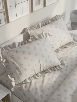 Декоративная наволочка с рюшами, оборками "Фландр" 40х60 см, 1 шт, без молнии