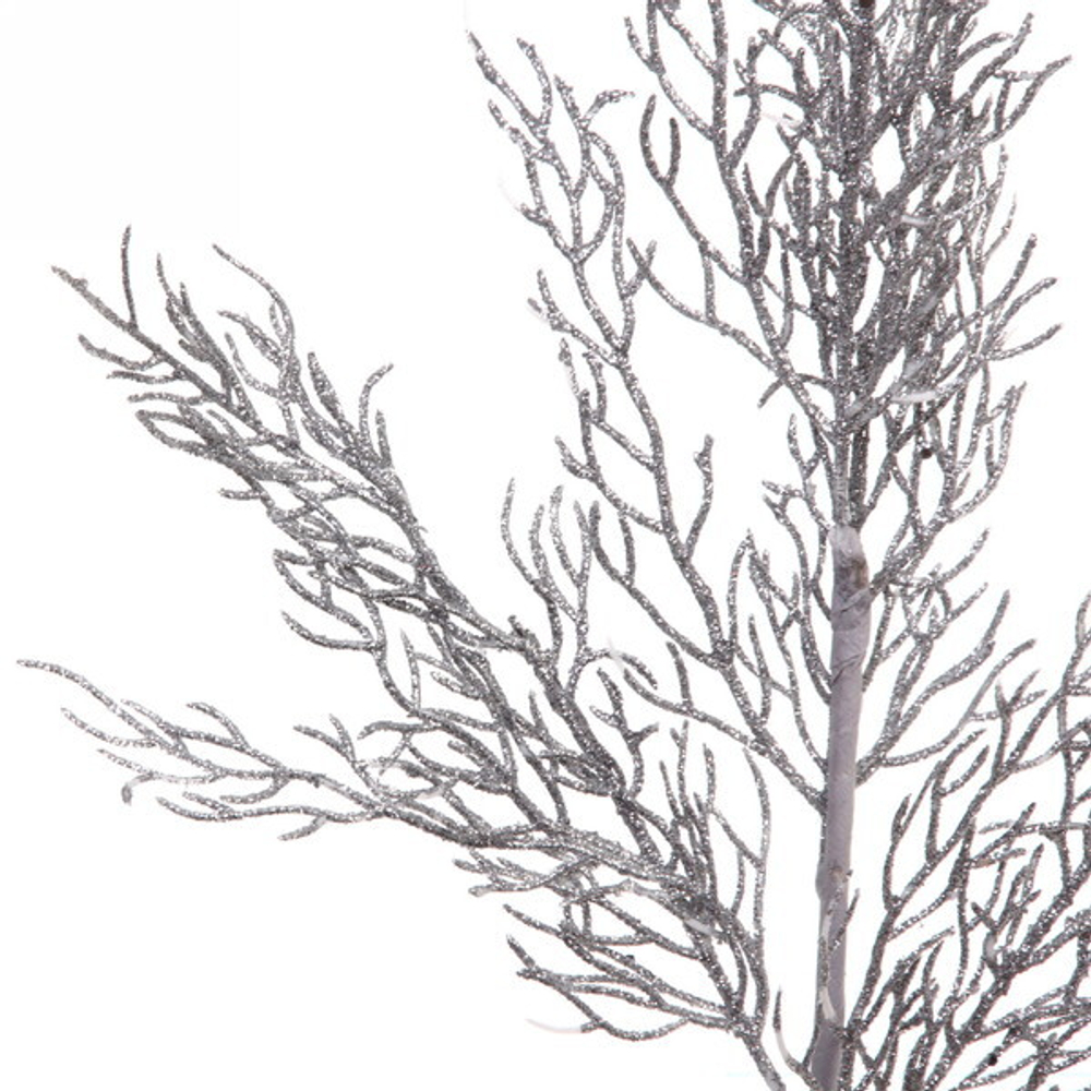 Ветка хвойная «Хрусталик» 75 см, Серебро