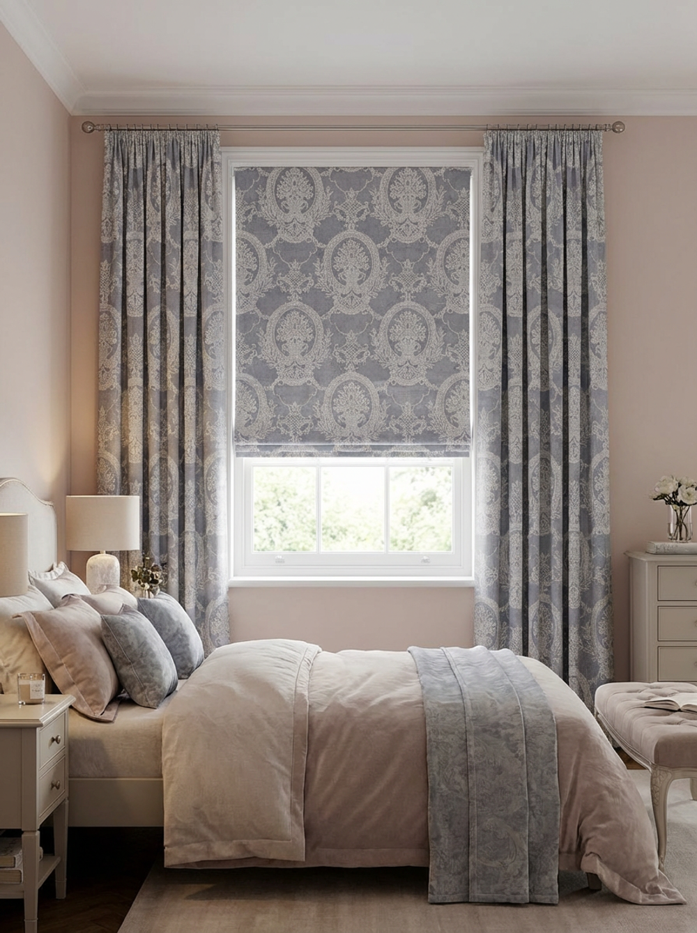 Готовые портьерные шторы из ткани dimout арт. 2301A col. 50а коллекции Biscuit