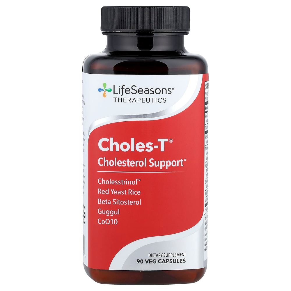 LifeSeasons, Choles-T®, добавка для поддержания уровня холестерина, 90 растительных капсул