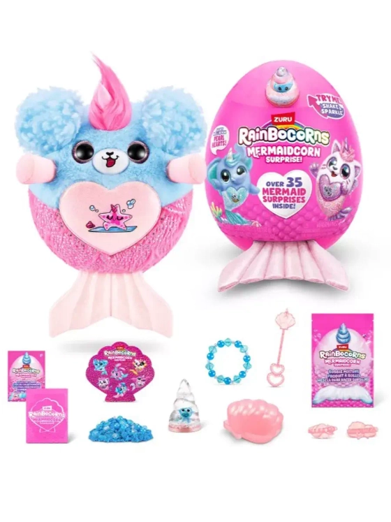 Мягкая игрушка сюрприз яйцо Rainbocorns Mermaidcorn Surprise