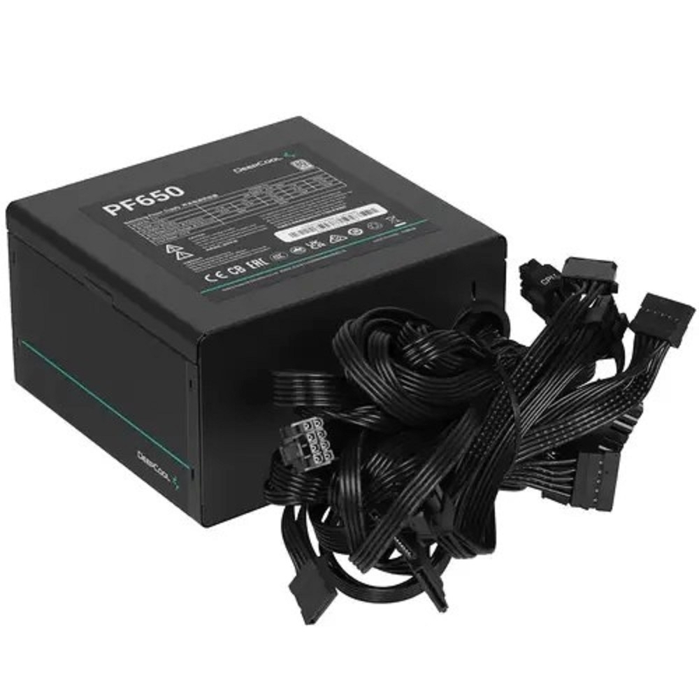 Deepcool ATX 650W PF650 80 PLUS Блок питания (20+4pin) APFC 120mm fan 6xSATA RTL