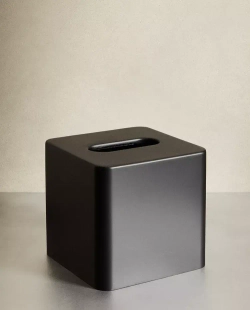 ZARA HOME КВАДРАТНАЯ КОРОБКА ДЛЯ САЛФЕТОК ИЗ ПОЛИМЕРНОЙ СМОЛЫ, ЧЕРНЫЙ