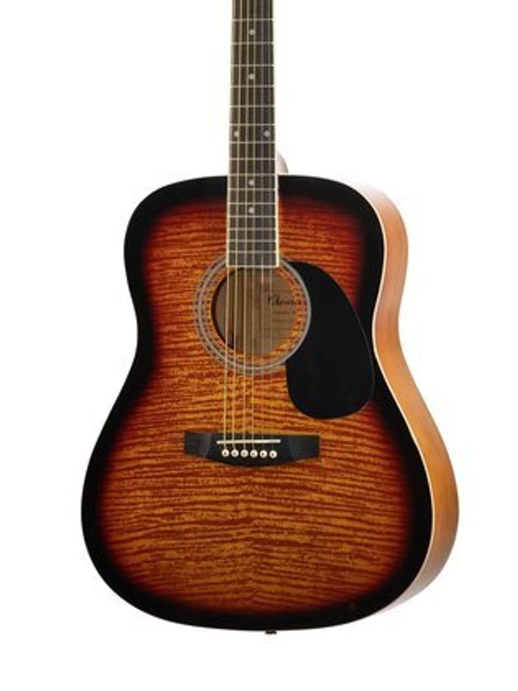 TERRIS TF-3802C SB,RD - акустическая фолк гитара с вырезом, цвета RD,SB.