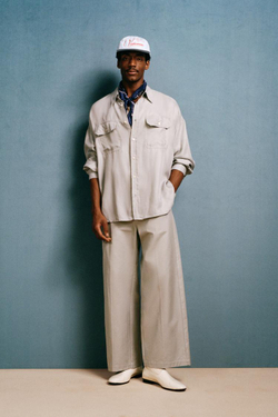 ZARA X WILLY CHAVARRIA КЕПКА С ПЛОСКИМ КОЗЫРЬКОМ И ВЫШИВКОЙ, НЕБЕСНО-ГОЛУБОЙ