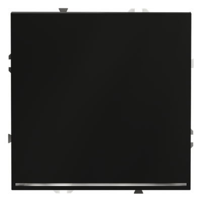 Выключатель встраиваемый VOLTUM S70 одноклавишный с подсветкой 10А, (черный матовый)