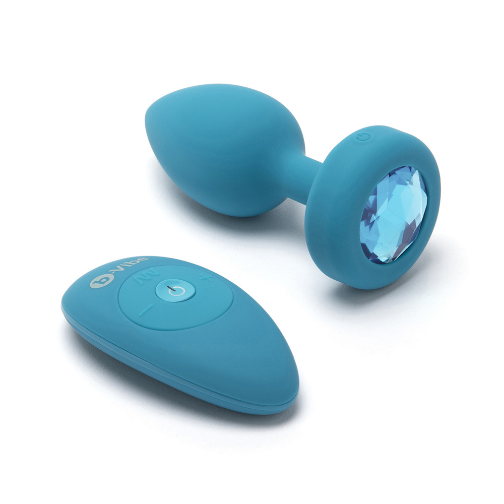 b-Vibe Vibrating Jewel Plug S/M - Анальная пробка с вибрацией