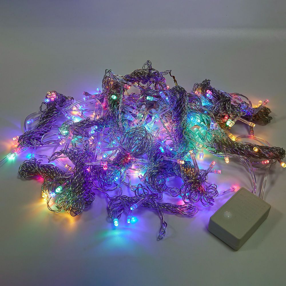 ULD-C3030-192-DTA MULTI IP20 Занавес светодиодный. 3х3м. 192 светодиода. Разноцветный свет. Провод прозрачный. TM Uniel