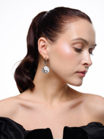 Серьги "Yin Yang" с перламутром Silver