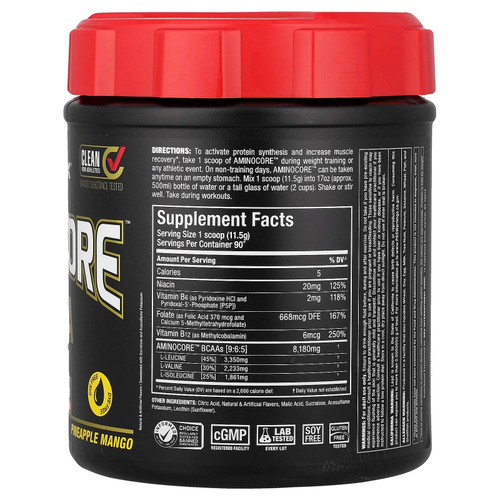 ALLMAX, AMINOCORE BCAA, ананас и манго, 945 г (2,1 фунта)