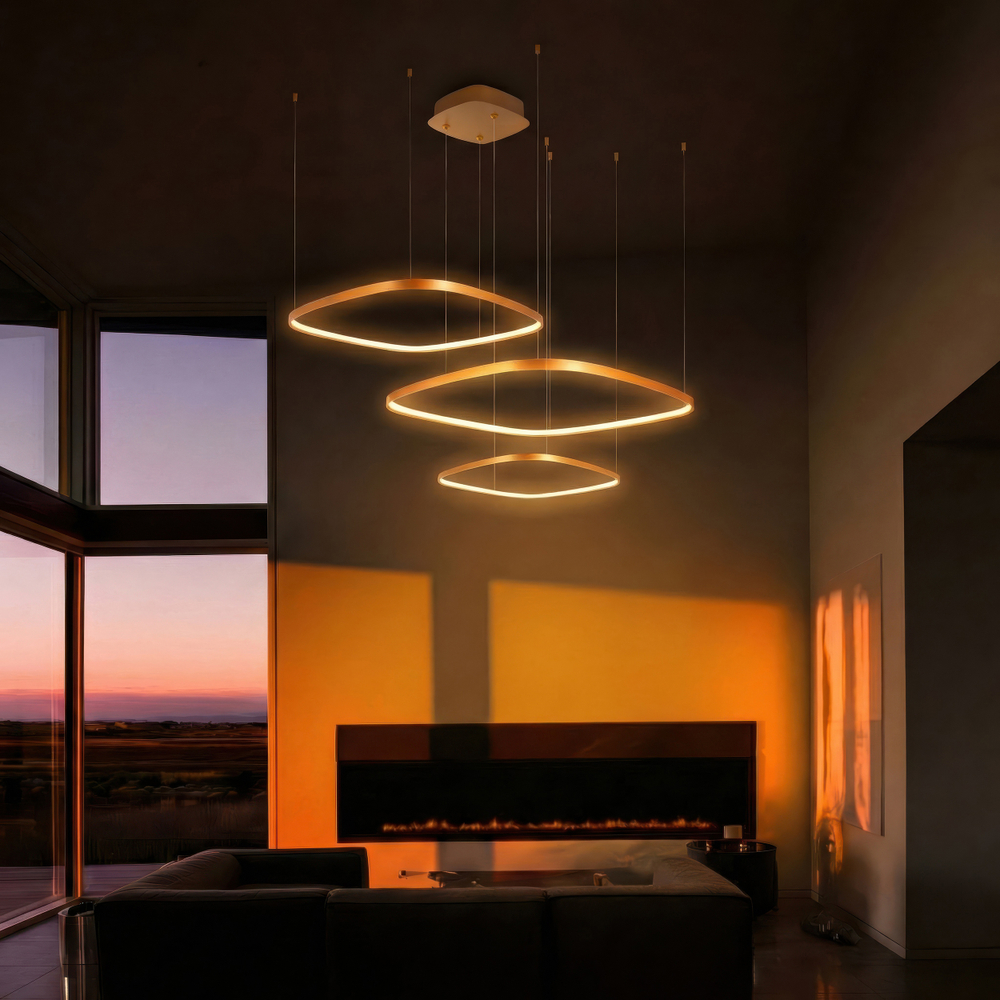 749223 Люстра SATURNO LED 70W 3150LM ЗОЛОТО 3000K IP20