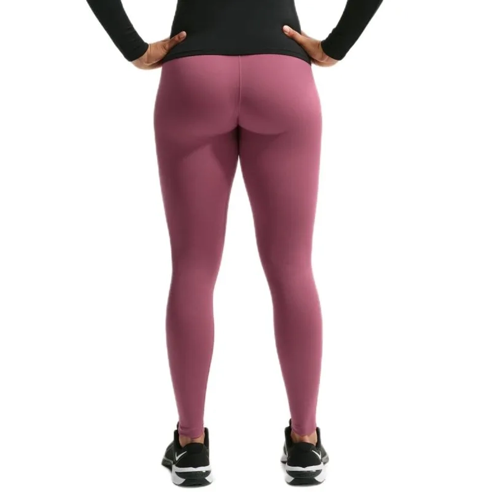 Леггинсы Nike One Seamless Front High Waisted Full Length - pink smoke/white