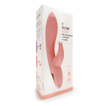 Красный вибратор-кролик 5’’ Silicone Kissing - 20,2 см. (Цвет: красный)