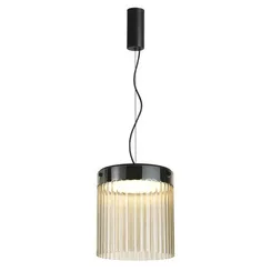 5047/20L L-VISION ODL24 000 черный/светл.янтарный/металл/стекло Подвес LED 20W 4000К 2238Лм PILLARI