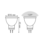 Лампа Gauss LED MR11 3W 300lm 4100K GU4 132517203