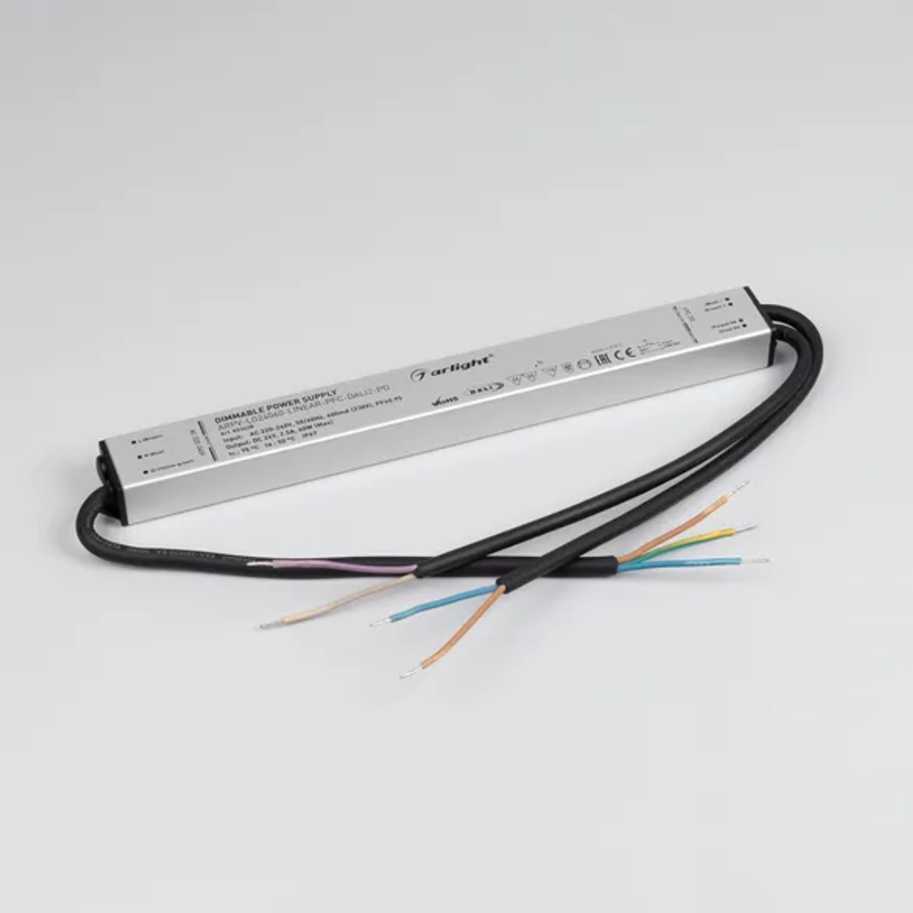 Блок питания ARPV-LG24060-LINEAR-PFC-DALI2-PD (24V, 2.5A, 60W) (Arlight, IP67 Металл, 5 лет) 033428