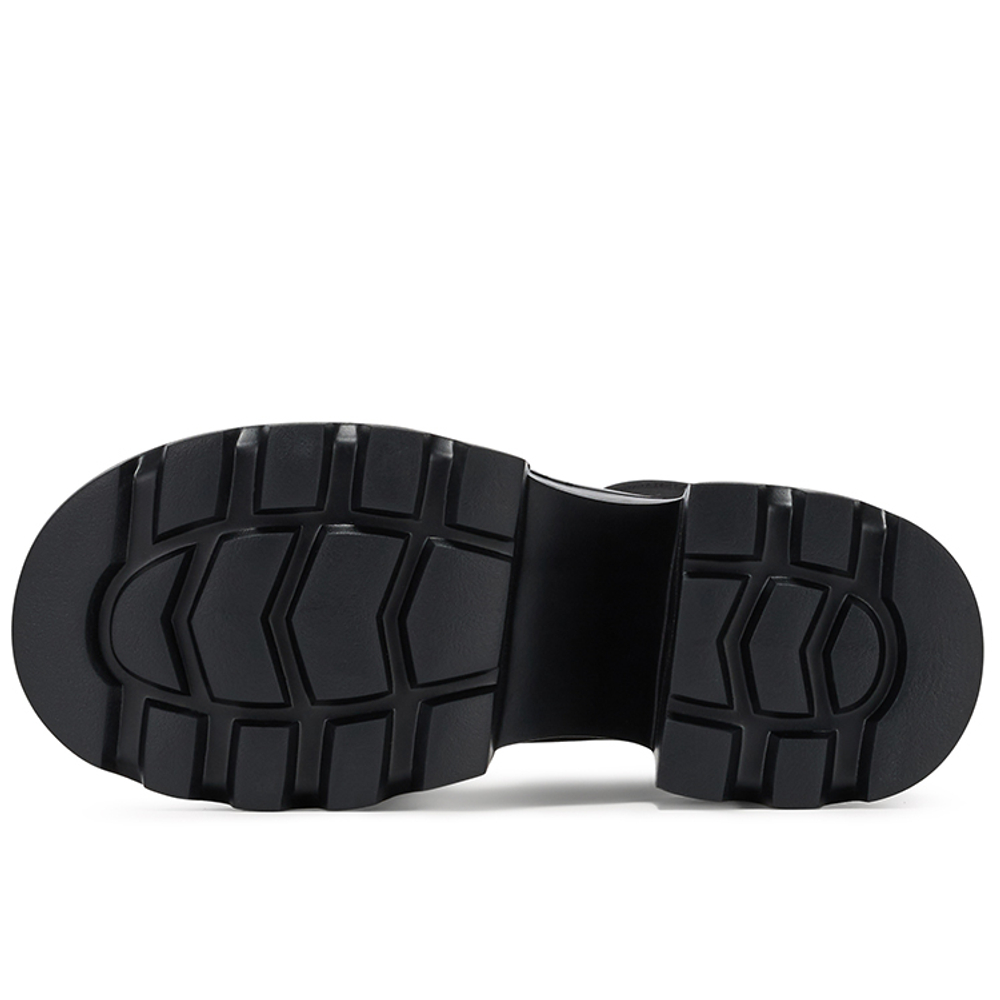 GG CC Slim Sock Boots British Style Elastic Ankle Boots Women"s Black