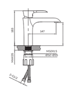 Смеситель для раковины AltroBagno Costanza 0125 Or