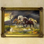 Винтажная картина «Бегущие Кони»