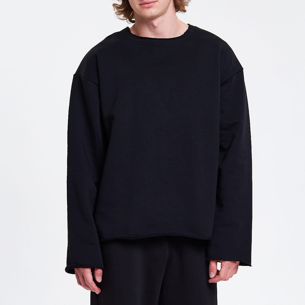 Лекало свитшот с необработанными краями унисекс oversize