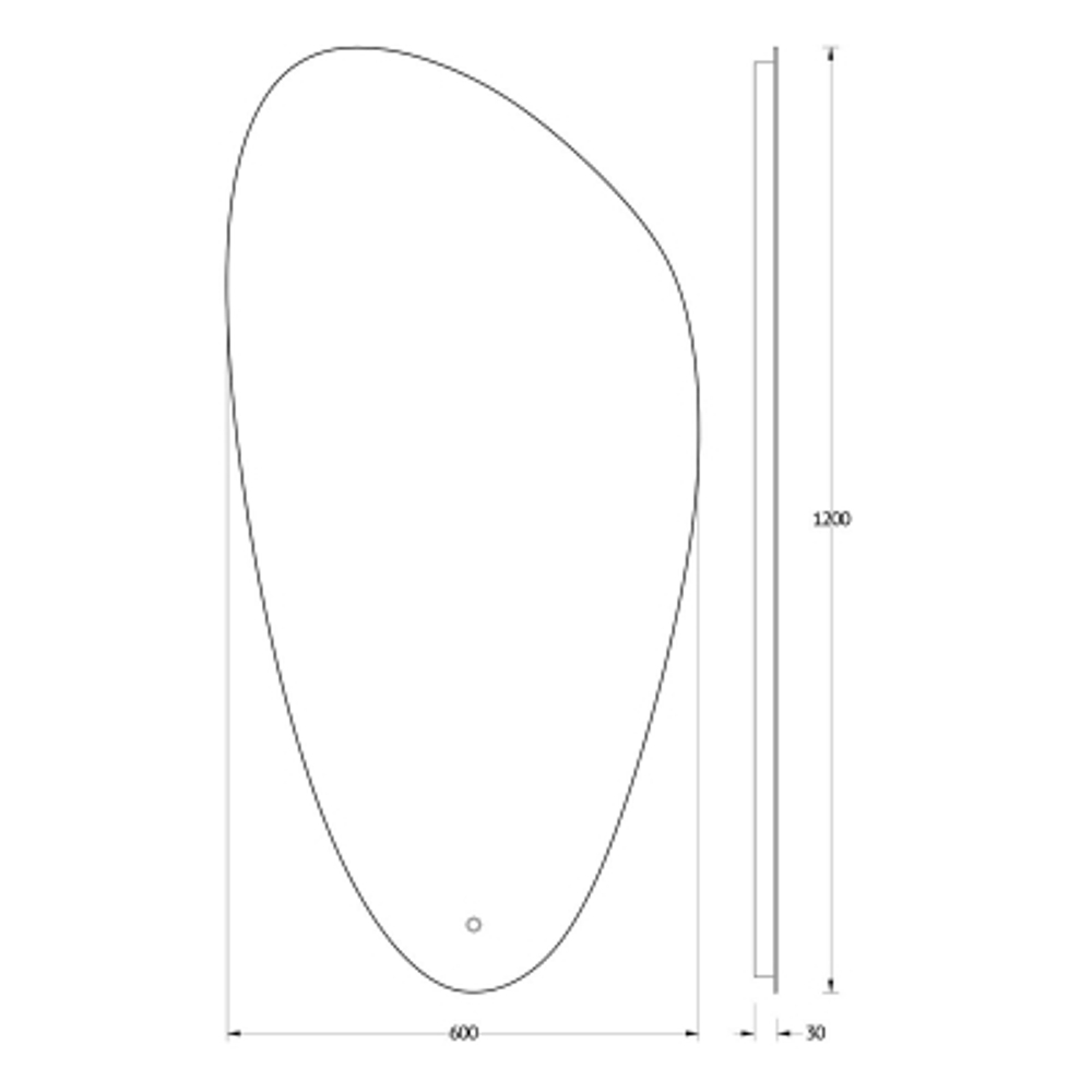 Зеркало Evoform с LED-подсветкой 26 W 60х120 см Сенсорный выключатель Теплый белый свет