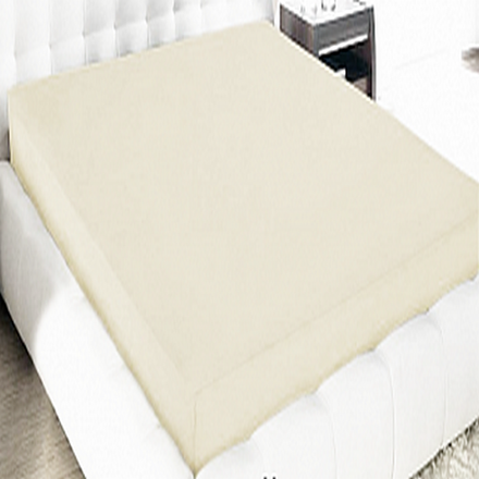 Простыня трикотажная на резинке "П37. МОЛОЧНАЯ", борт 20 см, 100% хлопок, Россия.