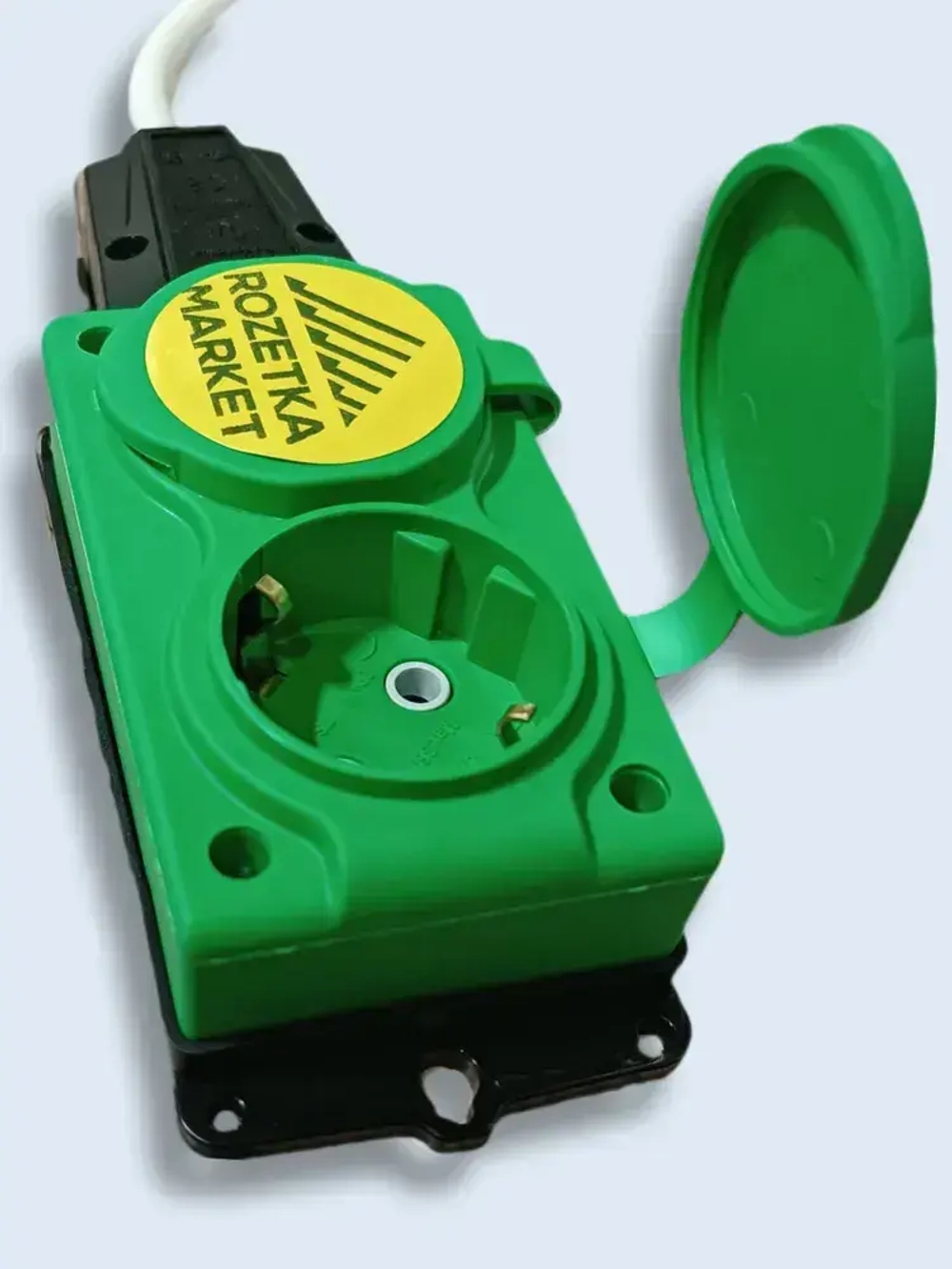 Удлинитель IP54 двухместный PVC 2х2,5 10 метров, зеленый