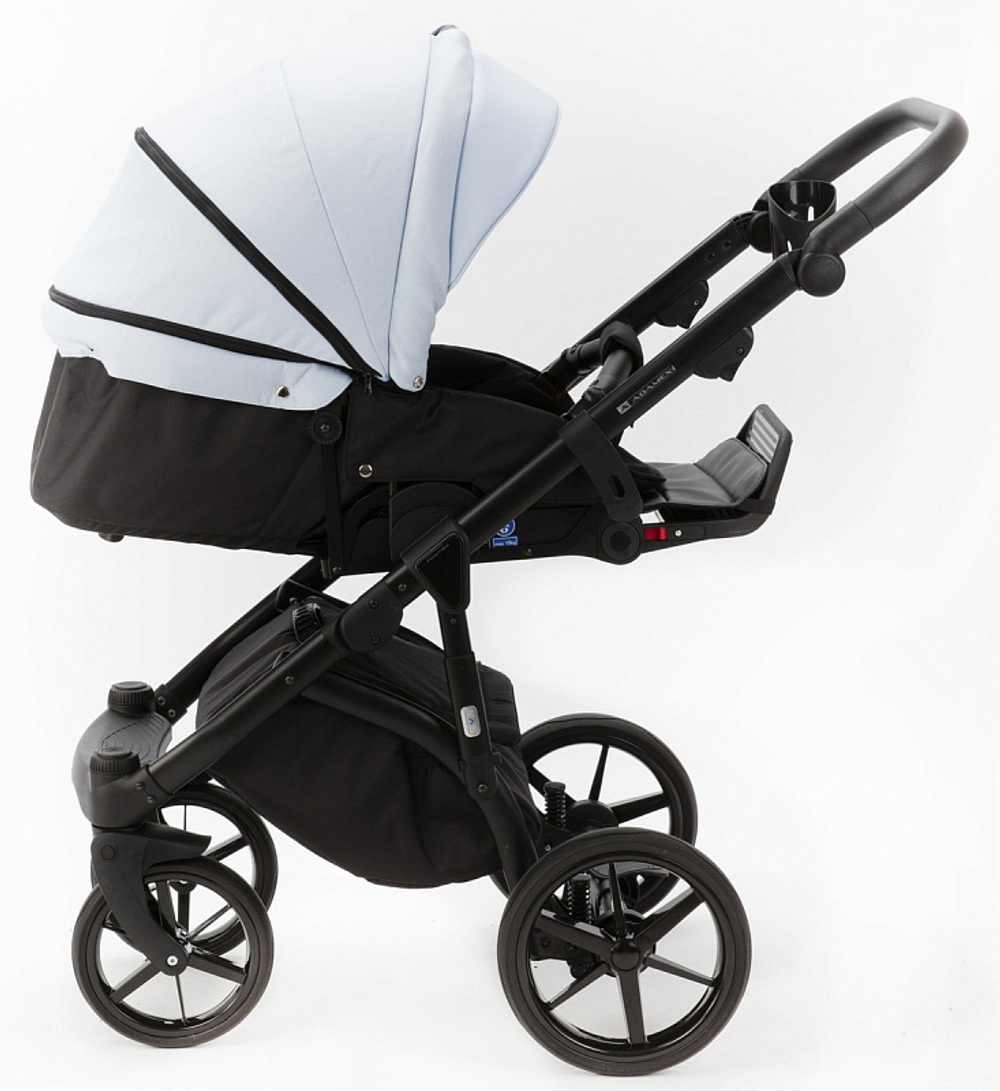 Детская коляска Adamex Nola 2 в 1 N-PS24 (ГОЛУБОЙ+ ГОЛУБАЯ КОЖА)