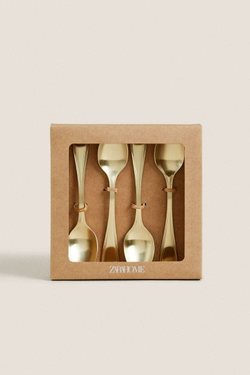 ZARA HOME НАБОР ДЕСЕРТНЫХ ЛОЖЕК, ЗОЛОТОЙ