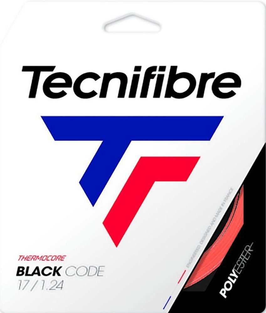 Струны для тенниса TECNIFIBRE BLACK CODE FIRE 1.24 Сеты (1 натяжка) 12 м