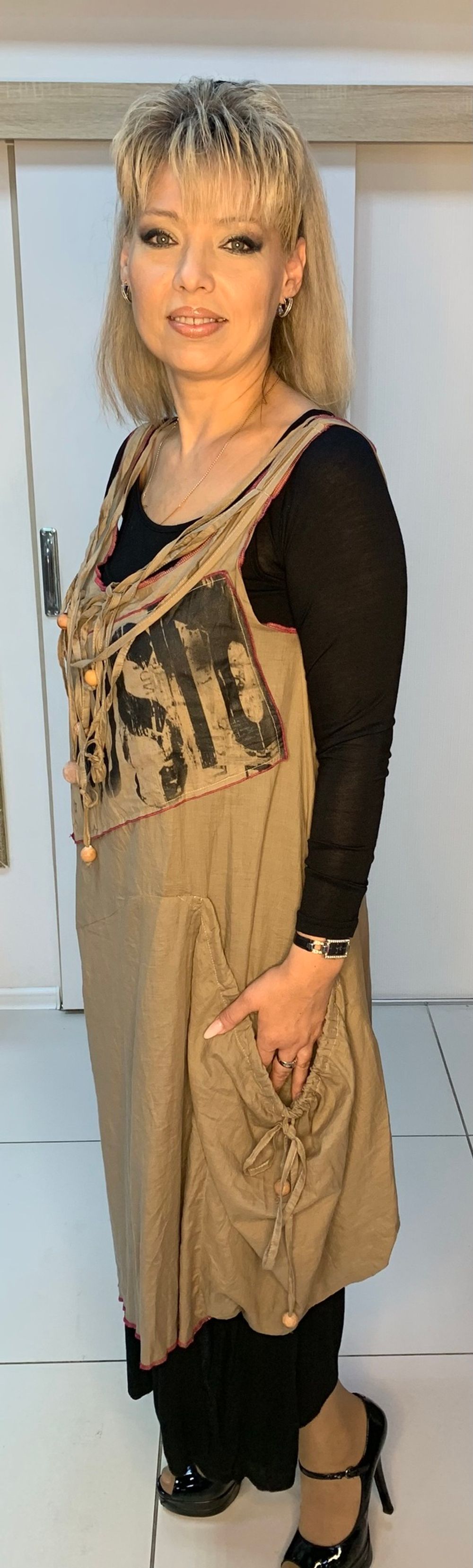 Двойной сарафан-платье и блузон