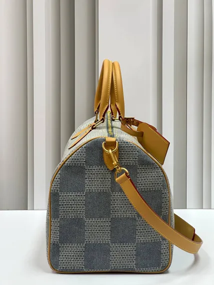 Сумка Louis Vuitton Speedy с плечевым ремнём синий