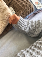 Комплект на выписку вязаный "АйШах" с шапкой и комбинезоном р.24 (Цвет: Черный, Размер: 80)