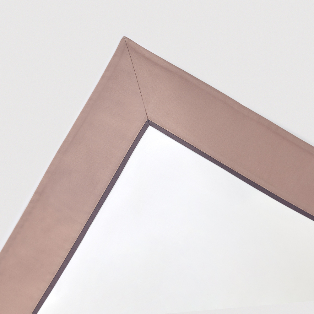 Постельное белье 2 спальное евро макси Сlaire&Caroll Frame белое/капучино